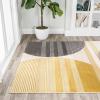 JONATHAN Y Striped Circles Gray/Yellow/Cream Indoor Area Rug 3X5 ft, Nicky Geometric for Living Room, Bedroom, Kitchen, Office, Easy-Cleaning, High Traffic, Pet-Friendly, Non-Shedding UNQ100A-3(7’10” x 10’2″ (Rectangular))