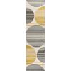 JONATHAN Y Striped Circles Gray/Yellow/Cream Indoor Area Rug 3X5 ft, Nicky Geometric for Living Room, Bedroom, Kitchen, Office, Easy-Cleaning, High Traffic, Pet-Friendly, Non-Shedding UNQ100A-3(2’2″ x 7’10” (Runner))