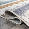 JONATHAN Y Striped Geometric High-Low Indoor Area Rug 3X5 Multi/Cream, Faiza Moroccan for Living Room, Bedroom, Kitchen, Office, Easy-Cleaning, High Traffic, Pet-Friendly, Non-Shedding SNT106A-3(7’10” x 10′ (Rectangular))