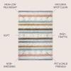 JONATHAN Y Striped Geometric High-Low Indoor Area Rug 3X5 Multi/Cream, Faiza Moroccan for Living Room, Bedroom, Kitchen, Office, Easy-Cleaning, High Traffic, Pet-Friendly, Non-Shedding SNT106A-3(7’10” x 10′ (Rectangular))