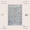 JONATHAN Y Trellis High-Low Gray/Cream Indoor Area Rug 3X5 ft, Sofie Moroccan for Living Room, Bedroom, Kitchen, Office, Easy-Cleaning, High Traffic, Pet-Friendly, Non-Shedding SNT102A-3(3’11” x 6′ (Rectangular))