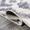 JONATHAN Y Trellis High-Low Multi/Cream Indoor Area Rug 3X5 ft, Astrid Retro for Living Room, Bedroom, Kitchen, Office, Easy-Cleaning, High Traffic, Pet-Friendly, Non-Shedding SNT103A-3(Cream/Gray)