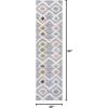JONATHAN Y Trellis High-Low Multi/Gray Indoor Area Rug 3X5 ft, Monique for Living Room, Bedroom, Kitchen, Office, Easy-Cleaning, High Traffic, Pet-Friendly, Non-Shedding SNT104A-3(2’2″ x 8′ (Runner))