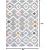 JONATHAN Y Trellis High-Low Multi/Gray Indoor Area Rug 3X5 ft, Monique for Living Room, Bedroom, Kitchen, Office, Easy-Cleaning, High Traffic, Pet-Friendly, Non-Shedding SNT104A-3(7’10” x 10′ (Rectangular))