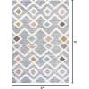 JONATHAN Y Trellis High-Low Multi/Gray Indoor Area Rug 3X5 ft, Monique for Living Room, Bedroom, Kitchen, Office, Easy-Cleaning, High Traffic, Pet-Friendly, Non-Shedding SNT104A-3(3’11” x 6′ (Rectangular))