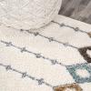 JONATHAN Y Trellis Plush Carved Multi/Cream Indoor Area Rug 3X5 ft, Pia Moroccan High-Low for Living Room, Bedroom, Kitchen, Office, Easy-Cleaning, High Traffic, Pet-Friendly, Non-Shedding SNT105A-3(Multi/Cream)