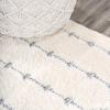 JONATHAN Y Trellis Plush Carved Multi/Cream Indoor Area Rug 3X5 ft, Pia Moroccan High-Low for Living Room, Bedroom, Kitchen, Office, Easy-Cleaning, High Traffic, Pet-Friendly, Non-Shedding SNT105A-3(Cream/Gray)