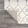 JONATHAN Y Trellis Plush Carved Multi/Cream Indoor Area Rug 3X5 ft, Pia Moroccan High-Low for Living Room, Bedroom, Kitchen, Office, Easy-Cleaning, High Traffic, Pet-Friendly, Non-Shedding SNT105A-3(Cream/Gray)