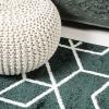 JONATHAN Y Tumbling Blocks Light Blue/White Indoor Area Rug 3×5, Modern,Contemporary,Geometric,Casual, Easy-Cleaning for Living Room,Bedroom,Kitchen,Pet Friendly,Non-Shedding (SEU101C-3)(Green/White)