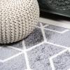 JONATHAN Y Tumbling Blocks Light Blue/White Indoor Area Rug 3×5, Modern,Contemporary,Geometric,Casual, Easy-Cleaning for Living Room,Bedroom,Kitchen,Pet Friendly,Non-Shedding (SEU101C-3)(Gray/White)