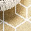 JONATHAN Y Tumbling Blocks Light Blue/White Indoor Area Rug 3×5, Modern,Contemporary,Geometric,Casual, Easy-Cleaning for Living Room,Bedroom,Kitchen,Pet Friendly,Non-Shedding (SEU101C-3)(Gold/White)