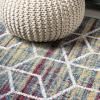 JONATHAN Y Tumbling Blocks Light Blue/White Indoor Area Rug 3×5, Modern,Contemporary,Geometric,Casual, Easy-Cleaning for Living Room,Bedroom,Kitchen,Pet Friendly,Non-Shedding (SEU101C-3)(Multi/White)