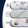 JONATHAN Y Ultra-Soft Machine-Washable Rug with Non-Skid Backing, Dark Gray/Multi 5’x8′ Arabella Vintage Floral Border, Non-Shedding, Velvet Luxury Feel for Living Room, Dining Room, Bedroom VOR107G-5(Ivory/Gray)