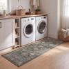 JONATHAN Y Ultra-Soft Machine-Washable Rug with Non-Skid Backing, Dark Gray/Multi 5’x8′ Arabella Vintage Floral Border, Non-Shedding, Velvet Luxury Feel for Living Room, Dining Room, Bedroom VOR107G-5(Green/Brown)