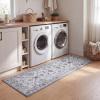 JONATHAN Y Ultra-Soft Machine-Washable Rug with Non-Skid Backing, Dark Gray/Multi 5’x8′ Arabella Vintage Floral Border, Non-Shedding, Velvet Luxury Feel for Living Room, Dining Room, Bedroom VOR107G-5(Ivory/Gray)