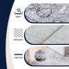 JONATHAN Y Ultra-Soft Machine-Washable Rug with Non-Skid Backing, Dark Gray/Multi 5’x8′ Eleanor Vintage Medallion Border, Non-Shedding, Velvet Luxury Feel for Living Room, Dining Room, Bedroom(Ivory/Gray)