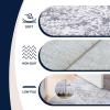 JONATHAN Y Ultra-Soft Machine-Washable Rug with Non-Skid Backing, Dark Gray/Multi 5’x8′ Eleanor Vintage Medallion Border, Non-Shedding, Velvet Luxury Feel for Living Room, Dining Room, Bedroom(Light Gray/Ivory)