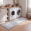 JONATHAN Y Ultra-Soft Machine-Washable Rug with Non-Skid Backing, Dark Gray/Multi 5’x8′ Eleanor Vintage Medallion Border, Non-Shedding, Velvet Luxury Feel for Living Room, Dining Room, Bedroom(Ivory/Gray)