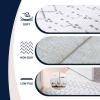 JONATHAN Y Ultra-Soft Machine-Washable Rug with Non-Skid Backing, Gray/Ivory 5’x8′ Leila Moroccan Diamond Trellis, Non-Shedding, Velvet Luxury Feel for Living Room, Dining Room, Bedroom (CMR101C-5)(Ivory/Gray)