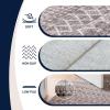 JONATHAN Y Ultra-Soft Machine-Washable Rug with Non-Skid Backing, Gray/Ivory 5’x8′ Leila Moroccan Diamond Trellis, Non-Shedding, Velvet Luxury Feel for Living Room, Dining Room, Bedroom (CMR101C-5)(Taupe/Ivory)