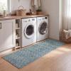 JONATHAN Y Ultra-Soft Machine-Washable Rug with Non-Skid Backing, Gray/Ivory 5’x8′ Leila Moroccan Diamond Trellis, Non-Shedding, Velvet Luxury Feel for Living Room, Dining Room, Bedroom (CMR101C-5)(Teal/Ivory)