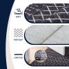 JONATHAN Y Ultra-Soft Machine-Washable Rug with Non-Skid Backing, Gray/Ivory 5’x8′ Leila Moroccan Diamond Trellis, Non-Shedding, Velvet Luxury Feel for Living Room, Dining Room, Bedroom (CMR101C-5)(Dark Gray/Ivory)