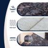 JONATHAN Y Ultra-Soft Machine-Washable Rug with Non-Skid Backing, Taupe/Multi 5’x8′ Primrose Art Nouveau Floral Border, Non-Shedding, Velvet Luxury Feel for Living Room, Dining Room, Bedroom BTF100F-5(Dark Gray/Multi)