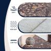 JONATHAN Y Ultra-Soft Machine-Washable Rug with Non-Skid Backing, Taupe/Multi 5’x8′ Primrose Art Nouveau Floral Border, Non-Shedding, Velvet Luxury Feel for Living Room, Dining Room, Bedroom BTF100F-5(Taupe/Multi)