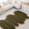 JONATHAN Y Whimsical Geometric Handwoven Wool Green/Pink Shaped Indoor Area Rug, 5×8, Modern, Border, Easy-Cleaning for Living Room, Bedroom, Kitchen, Pet Friendly, Non-Shedding (GST101A-5)(5′ x 8′ (Rectangular))