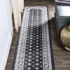 JONATHAN Y Acanthus French Border Blue/Navy Indoor Area Rug, 3×5, Vintage, Bohemian, Easy-Cleaning for Living Room, Bedroom, Kitchen, Pet Friendly, Non-Shedding (MDP504E-3)(Black/Gray)