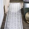 JONATHAN Y Acanthus French Border Blue/Navy Indoor Area Rug, 3×5, Vintage, Bohemian, Easy-Cleaning for Living Room, Bedroom, Kitchen, Pet Friendly, Non-Shedding (MDP504E-3)(Light Gray/Cream)
