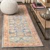 JONATHAN Y Alba Modern Faded Peshawar Gray/Ivory Indoor Area Rug, 3×5, Transitional, Traditional, Easy-Cleaning for Living Room, Bedroom, Kitchen, Pet Friendly, Non-Shedding (MDP304B-3)(Purple)