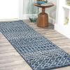 JONATHAN Y Arta Vintage Geometric Multi/Cream Indoor Area Rug, 3×5, Moroccan, Farmhouse, Easy-Cleaning for Living Room, Bedroom, Kitchen, Pet Friendly, Non-Shedding (MOH106C-3)(Navy/Cream)