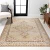 JONATHAN Y Lila Modern Tribal Medallion Light Blue/Ivory Indoor Area Rug, 3×5, Transitional, Traditional, Easy-Cleaning for Living Room, Bedroom, Kitchen, Pet Friendly, Non-Shedding (MDP306B-3)(Ivory)