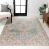 JONATHAN Y Lila Modern Tribal Medallion Light Blue/Ivory Indoor Area Rug, 3×5, Transitional, Traditional, Easy-Cleaning for Living Room, Bedroom, Kitchen, Pet Friendly, Non-Shedding (MDP306B-3)(Blue)