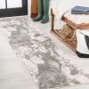 JONATHAN Y Marmo Abstract Marbled Indoor Area Rug 3×5, Gold/Gray, Modern, Contemporary, Easy-Cleaning for Living Room, Bedroom, Kitchen, Pet Friendly, Non-Shedding (CTP201C-3)(Gray/Cream)