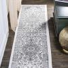 JONATHAN Y Palmette Modern Floral Gray/Cream Indoor Area Rug, 3×5, Vintage, Bohemian, Easy-Cleaning for Living Room, Bedroom, Kitchen, Pet Friendly, Non-Shedding (MDP503C-3)(Gray/Cream)
