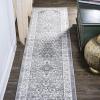 JONATHAN Y Palmette Modern Floral Gray/Cream Indoor Area Rug, 3×5, Vintage, Bohemian, Easy-Cleaning for Living Room, Bedroom, Kitchen, Pet Friendly, Non-Shedding (MDP503C-3)(Gray/Ivory)
