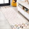 JONATHAN Y Trellis Plush Carved Multi/Cream Indoor Area Rug 3X5 ft, Pia Moroccan High-Low for Living Room, Bedroom, Kitchen, Office, Easy-Cleaning, High Traffic, Pet-Friendly, Non-Shedding SNT105A-3(Multi/Cream)