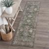 JONATHAN Y Ultra-Soft Machine-Washable Rug with Non-Skid Backing, Dark Gray/Multi 5’x8′ Arabella Vintage Floral Border, Non-Shedding, Velvet Luxury Feel for Living Room, Dining Room, Bedroom VOR107G-5(Green/Brown)