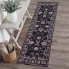 JONATHAN Y Ultra-Soft Machine-Washable Rug with Non-Skid Backing, Dark Gray/Multi 5’x8′ Arabella Vintage Floral Border, Non-Shedding, Velvet Luxury Feel for Living Room, Dining Room, Bedroom VOR107G-5(Dark Gray/Multi)