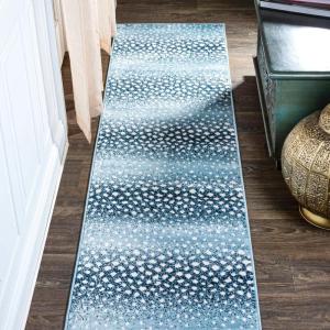 JONATHAN Y Antelope Modern Gray/Cream Indoor Area Rug, 3×5, Animal Prints, Casual, Easy-Cleaning for Living Room, Bedroom, Kitchen, Pet Friendly, Non-Shedding (SAF100C-3)(Blue/Cream)