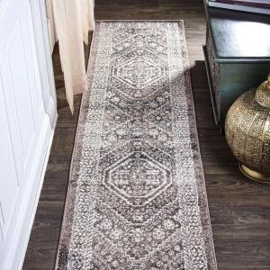 JONATHAN Y Boho Cottage Medallion Red/Ivory Indoor Area Rug, 3×5, Bohemian, Vintage, Easy-Cleaning for Living Room, Bedroom, Kitchen, Pet Friendly, Non-Shedding (MDP501A-3)(Brown/Ivory)