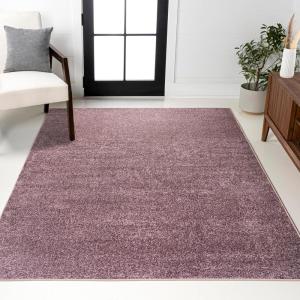 JONATHAN Y Haze Solid Low-Pile Light Purple Indoor Area Rug 3×5, Coastal,Bohemian,Minimalist,Classic, Easy-Cleaning for Living Room,Bedroom,Kitchen,Pet Friendly,Non-Shedding (SEU100R-3)