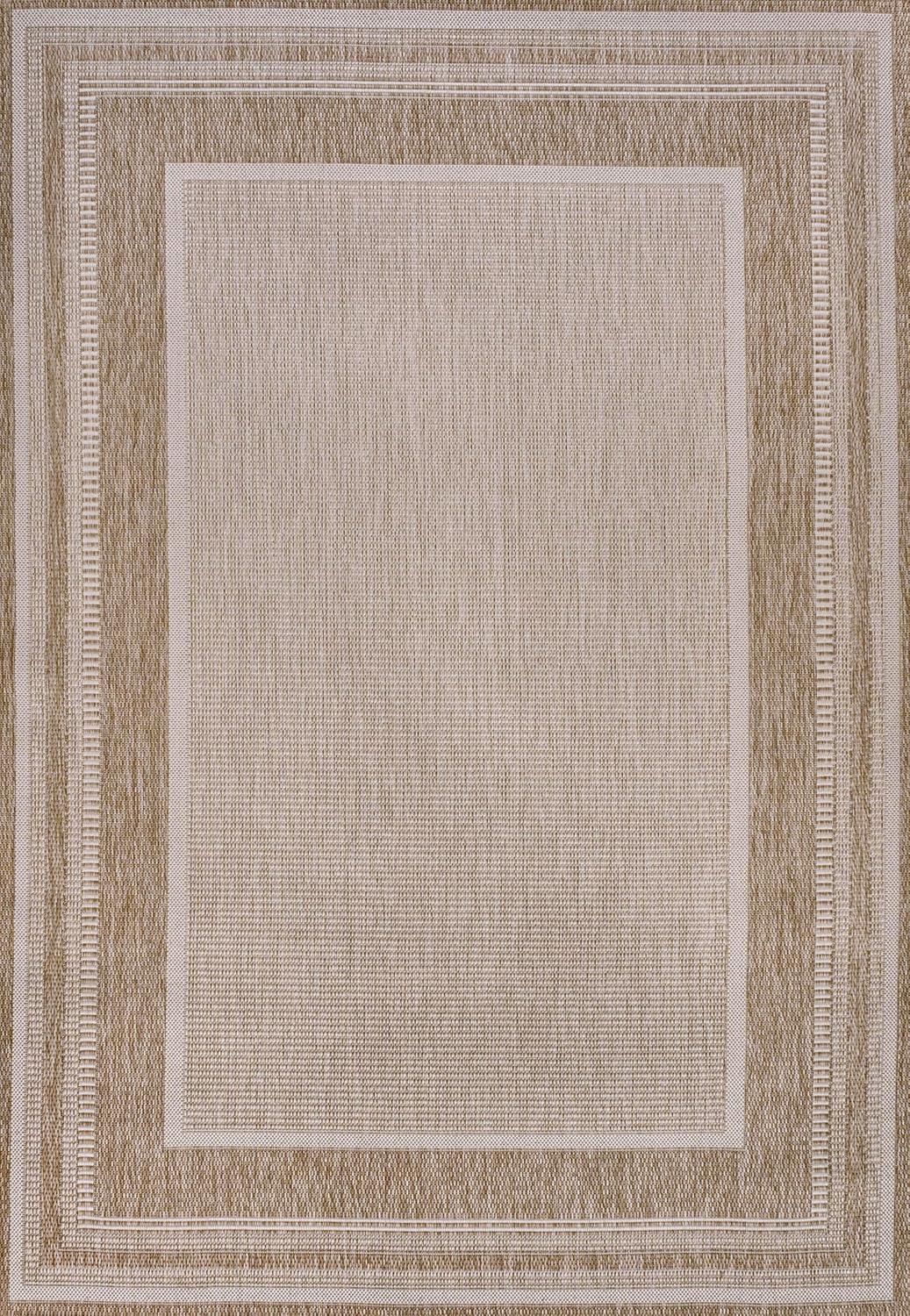 image:imageJONATHAN Y Border Stripe Indoor Outdoor Area Rug 3X5 BeigeCream Beckett Classic Casual for Backyard Patio Porch EasyCleaning High Traffic PetFriendly NonShedding TSN208A3710 x 10 Rectangular