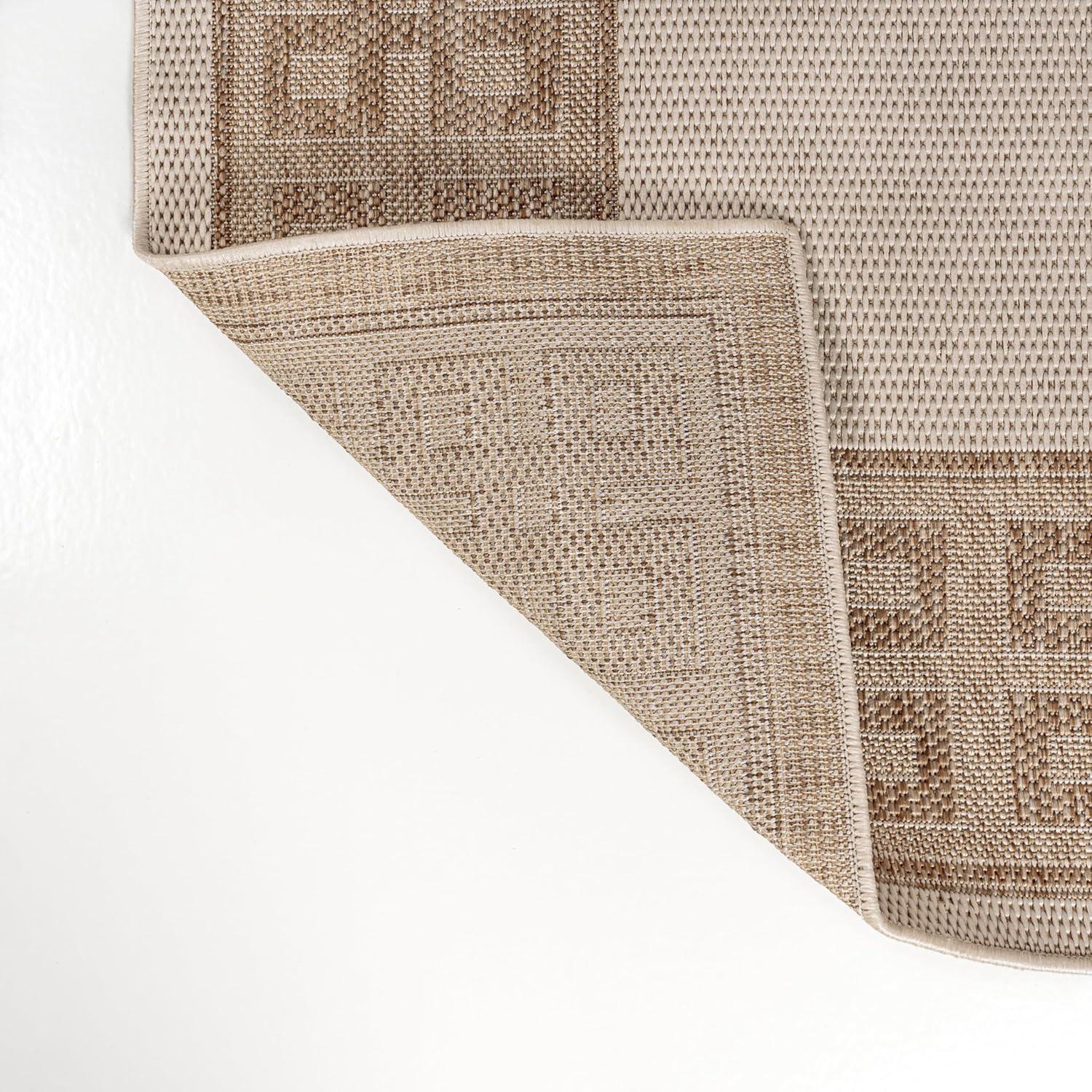 image:imageJONATHAN Y Geometric Border Indoor Outdoor Area Rug 3X5 CreamBeige Athena Classic for Backyard Patio Porch EasyCleaning High Traffic PetFriendly NonShedding TSN212A32 x 710 Runner
