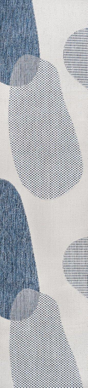 image:imageJONATHAN Y Geometric Organic Shapes Indoor Outdoor Area Rug 3X5 CreamNavy Zia Modern for Backyard Patio Porch EasyCleaning High Traffic PetFriendly NonShedding TSN306B3CreamNavy
