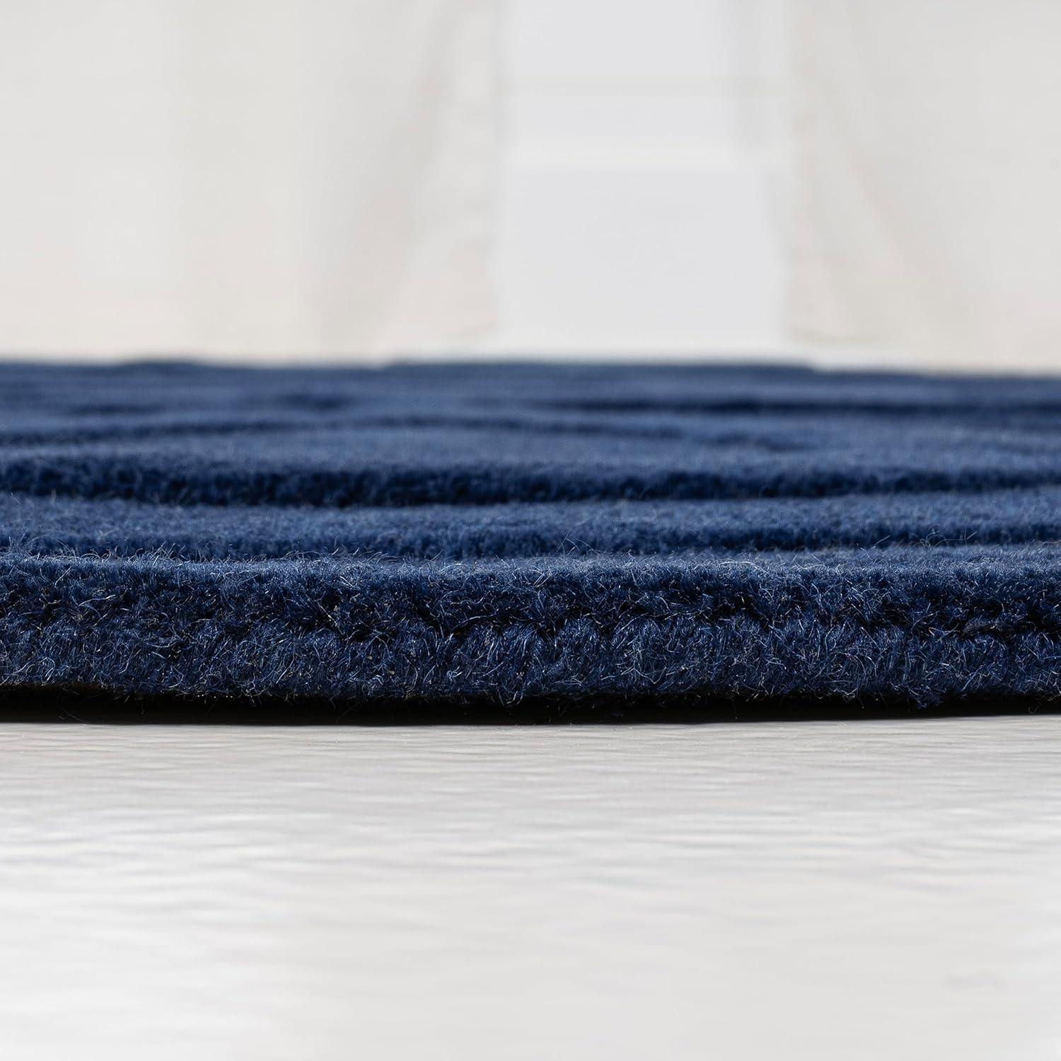 image:imageJONATHAN Y Handwoven Wool Periwinkle Blue Shaped Indoor Area Rug 5x8 Amoeba Contemporary Abstract EasyCleaning for Living Room Bedroom Kitchen Pet Friendly NonShedding GST100C5Navy