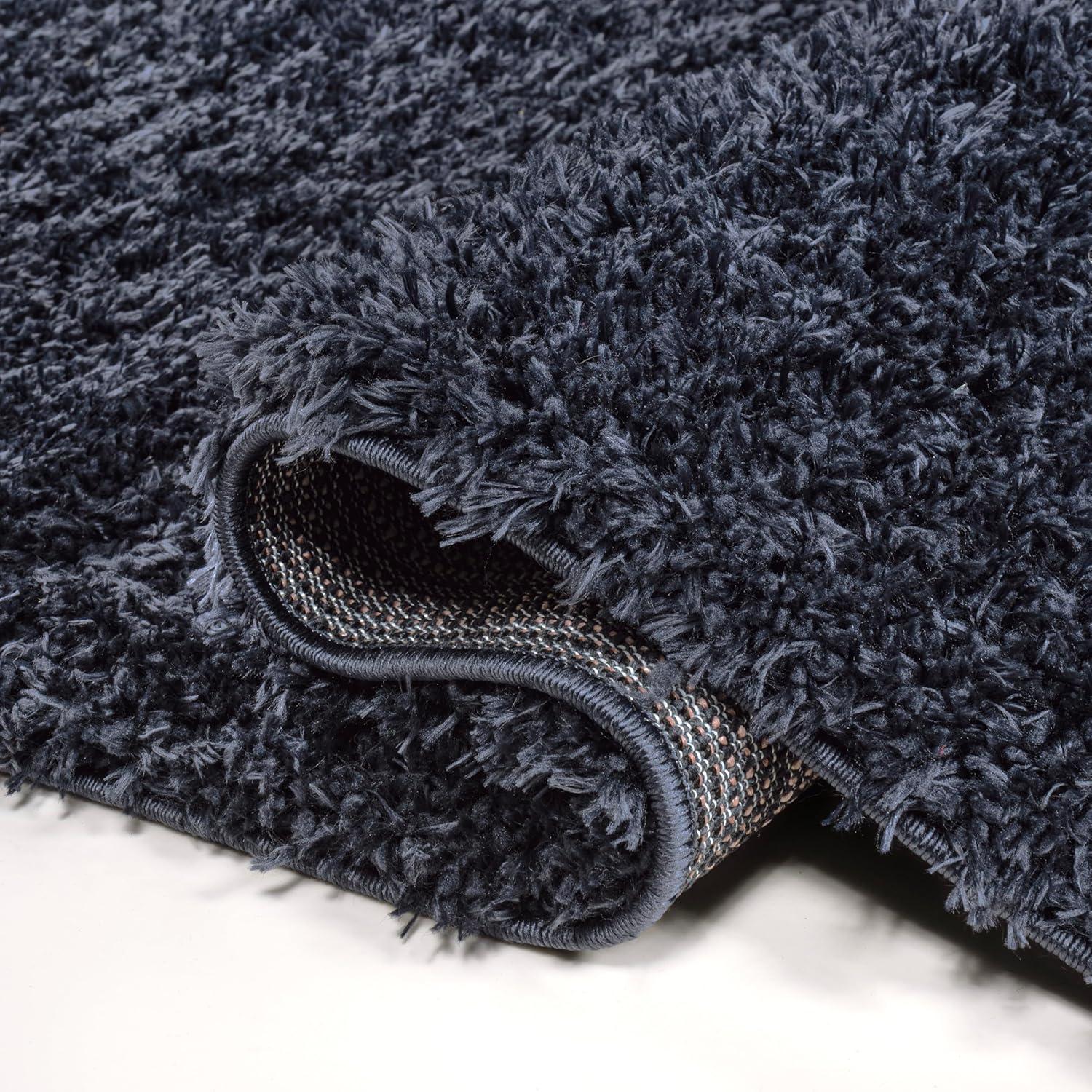image:imageJONATHAN Y Machine Washable Light Blue Indoor Area Rug 3X5 ft Clayton Coastal Solid Glam Shag for Living Room Bedroom Kitchen Office EasyCleaning PetFriendly NonShedding WSH400E3Navy