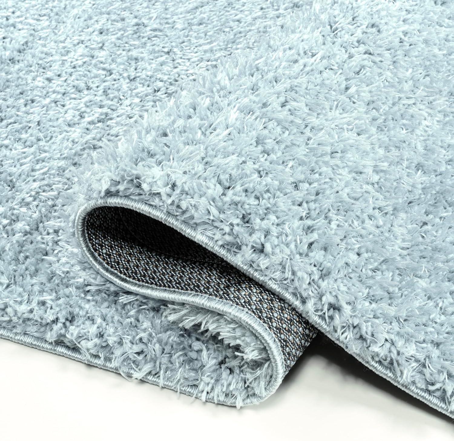 image:imageJONATHAN Y Machine Washable Light Blue Indoor Area Rug 3X5 ft Clayton Coastal Solid Glam Shag for Living Room Bedroom Kitchen Office EasyCleaning PetFriendly NonShedding WSH400E3Light Blue